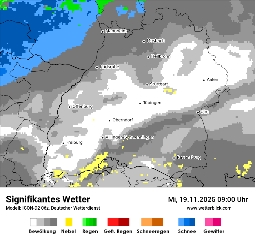 Modellkarten Signifikantes Wetter