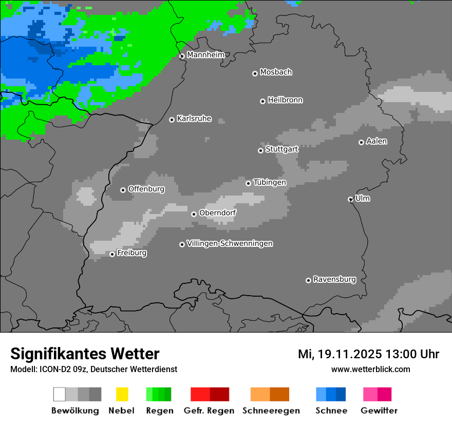 Modellkarten Signifikantes Wetter