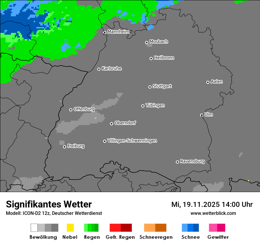 Modellkarten Signifikantes Wetter