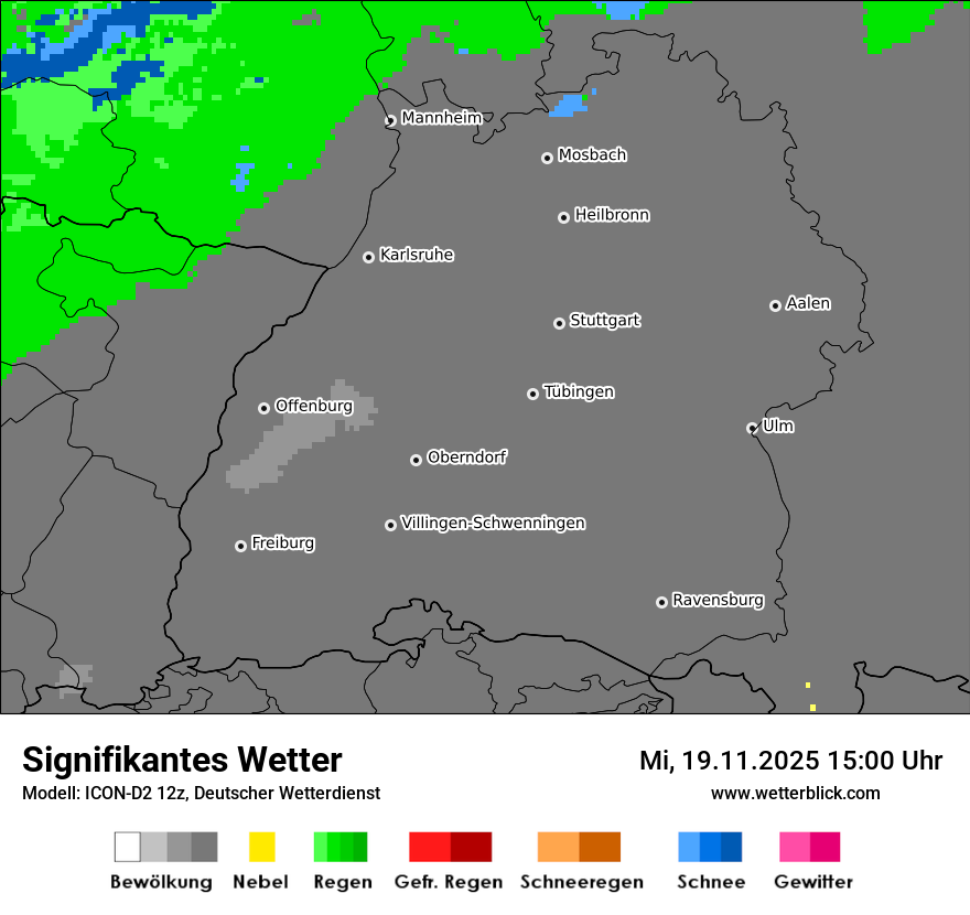 Modellkarten Signifikantes Wetter