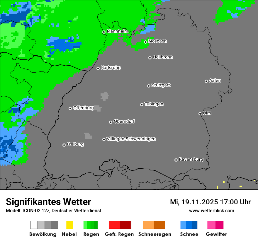 Modellkarten Signifikantes Wetter