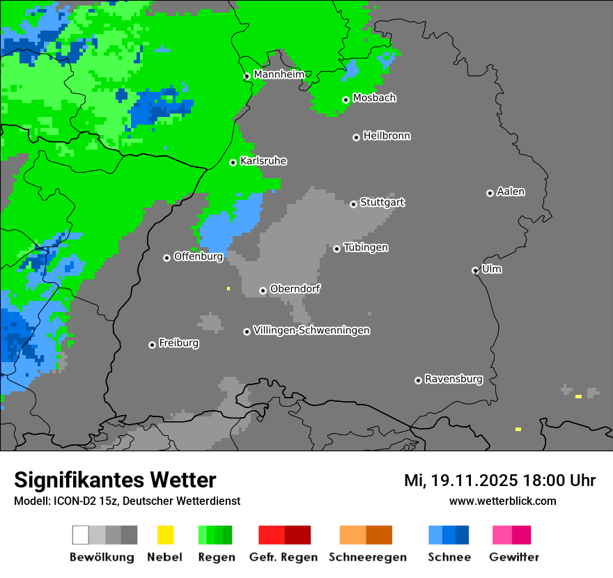 Modellkarten Signifikantes Wetter