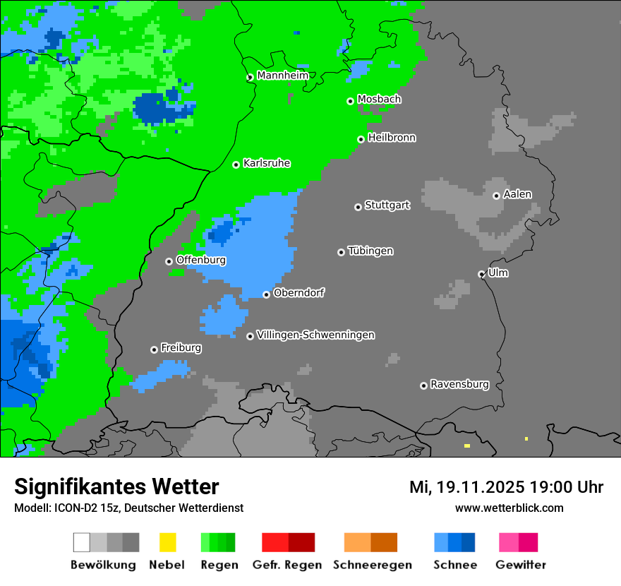 Modellkarten Signifikantes Wetter