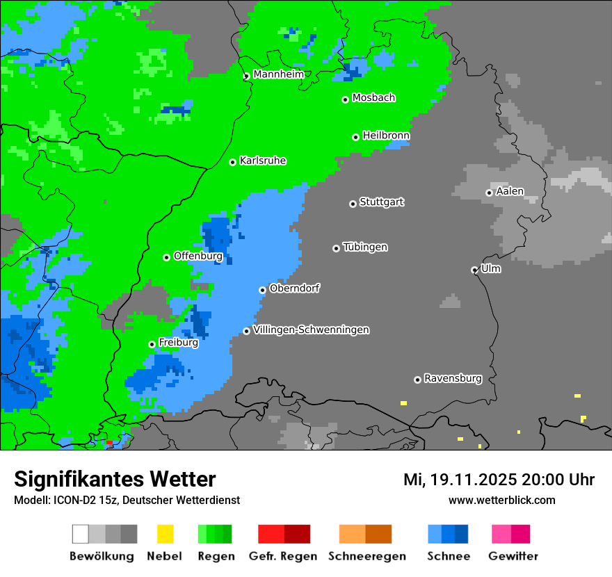 Modellkarten Signifikantes Wetter