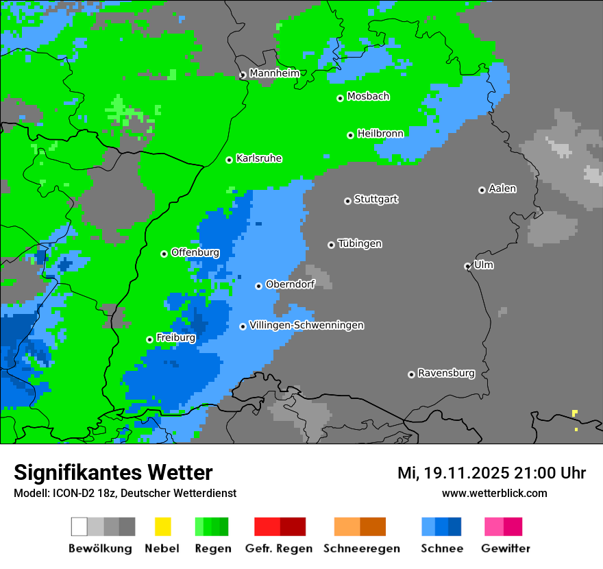 Modellkarten Signifikantes Wetter