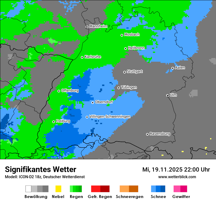 Modellkarten Signifikantes Wetter