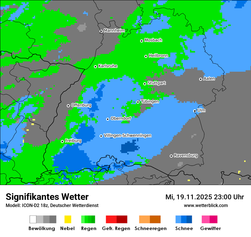 Modellkarten Signifikantes Wetter