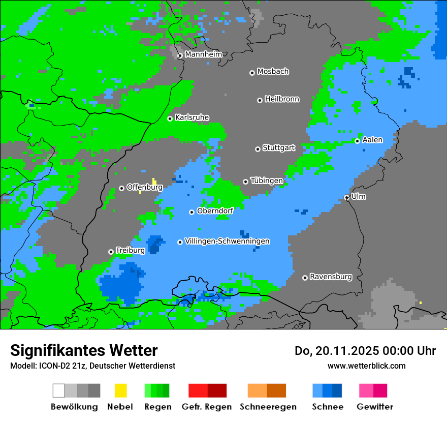 Modellkarten Signifikantes Wetter