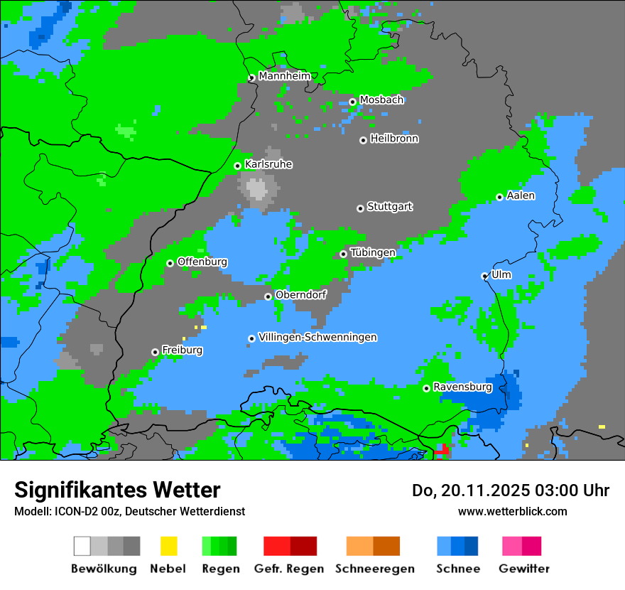 Modellkarten Signifikantes Wetter