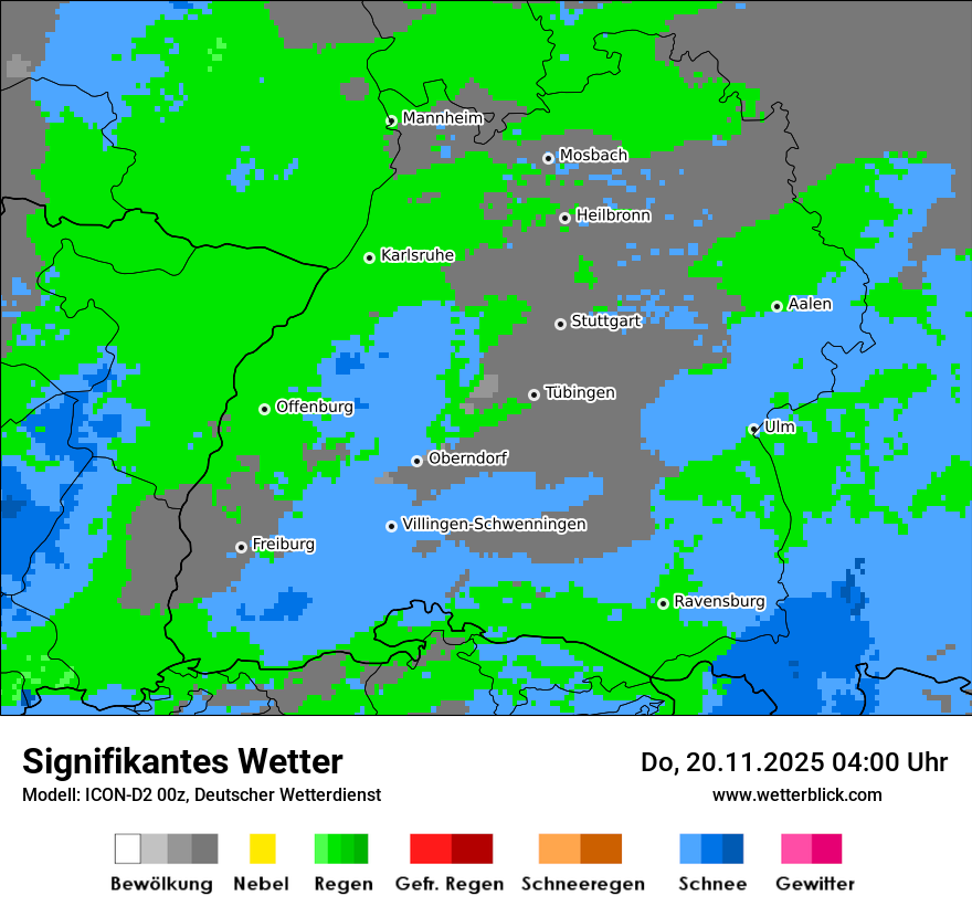 Modellkarten Signifikantes Wetter