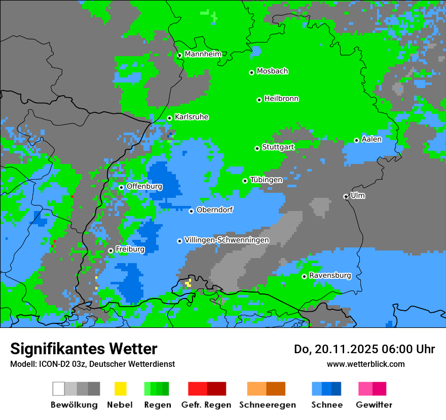 Modellkarten Signifikantes Wetter