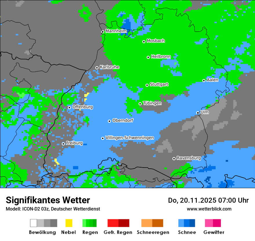 Modellkarten Signifikantes Wetter