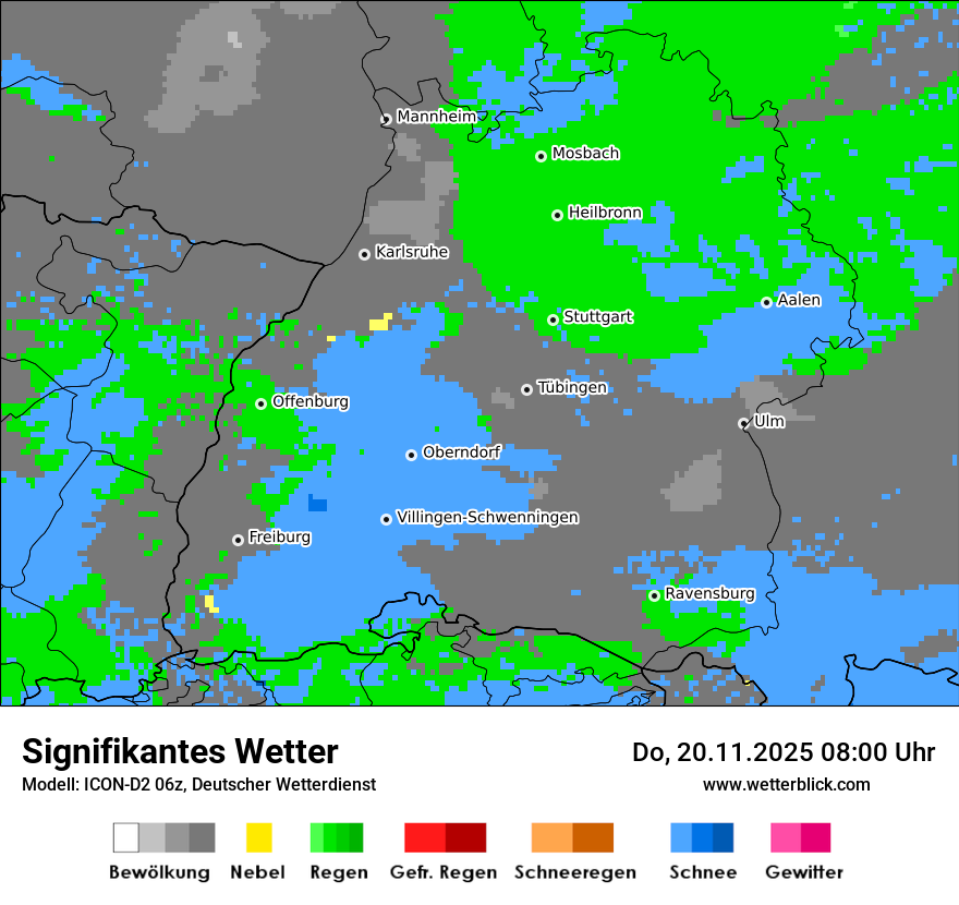 Modellkarten Signifikantes Wetter