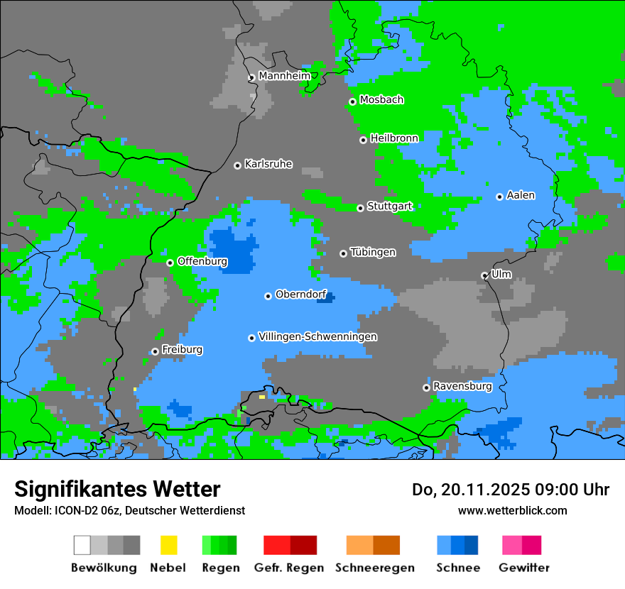 Modellkarten Signifikantes Wetter