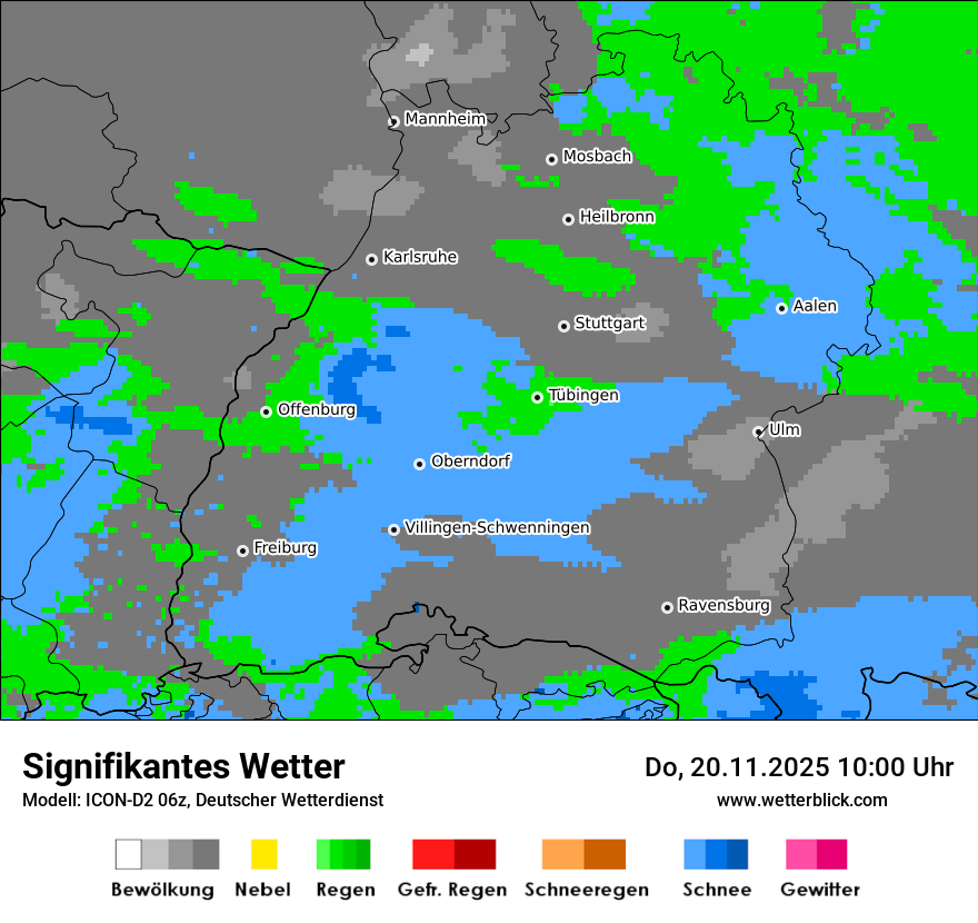 Modellkarten Signifikantes Wetter