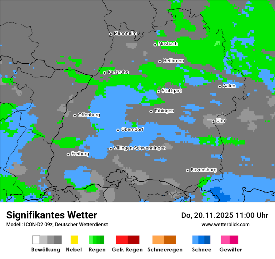 Modellkarten Signifikantes Wetter