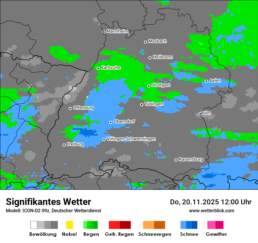 Modellkarten Signifikantes Wetter