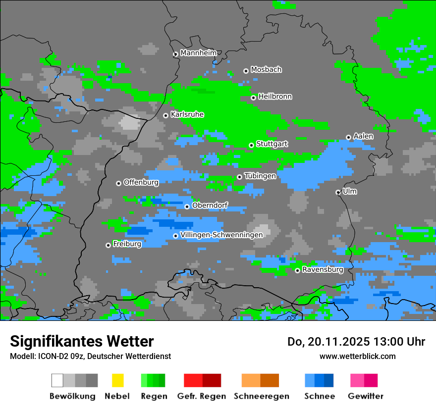 Modellkarten Signifikantes Wetter