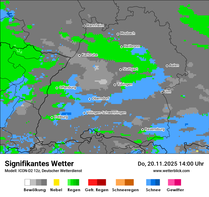 Modellkarten Signifikantes Wetter