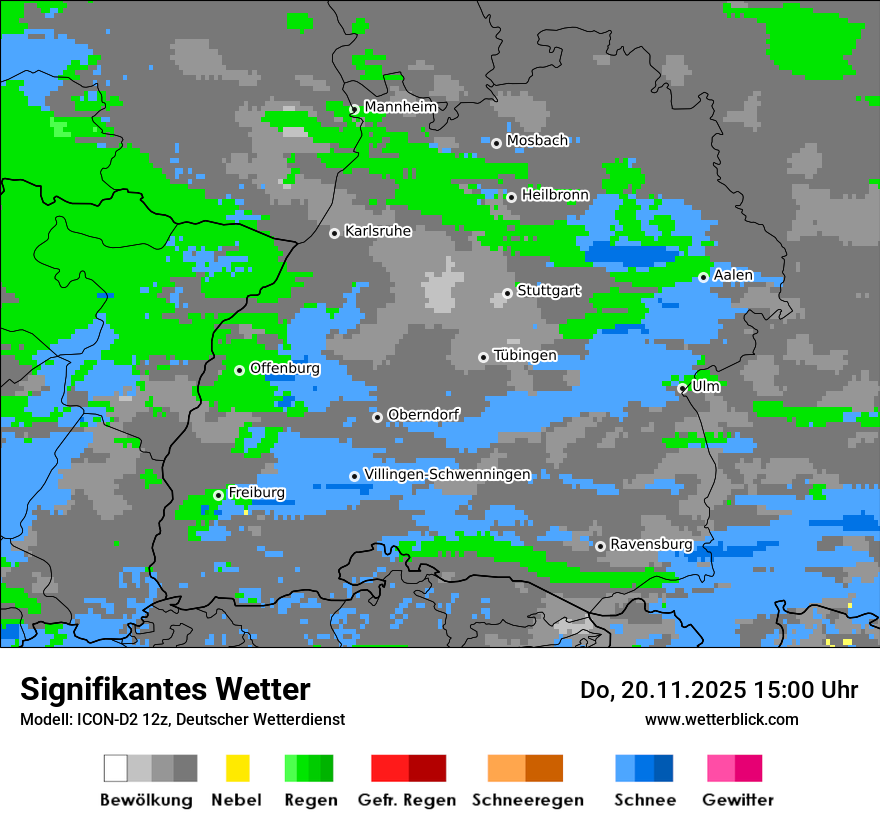 Modellkarten Signifikantes Wetter