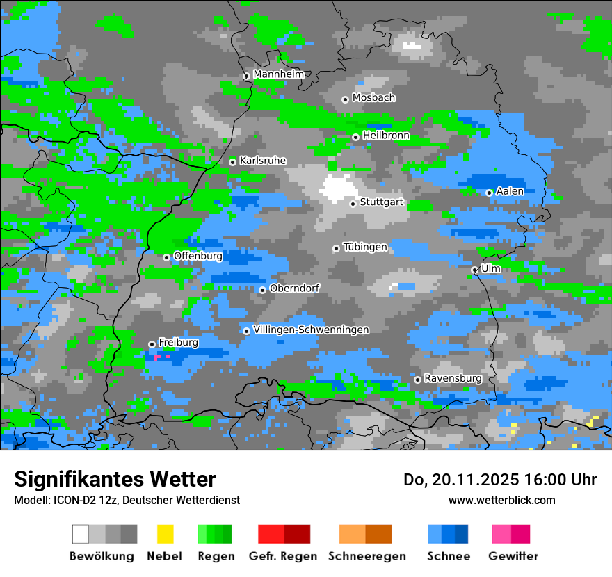 Modellkarten Signifikantes Wetter