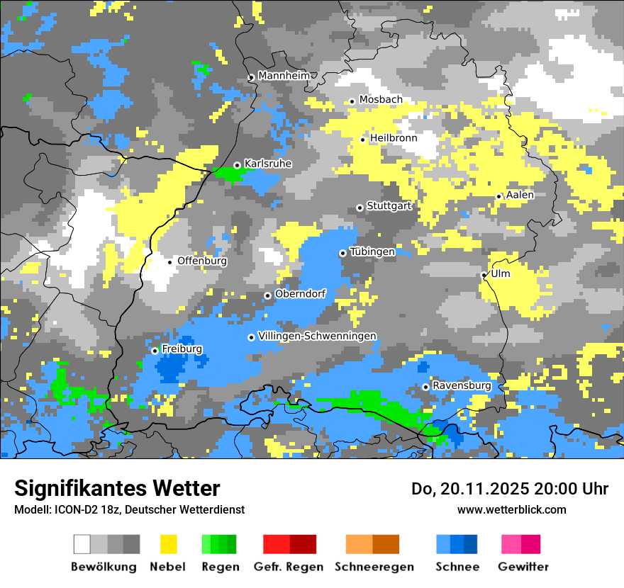 Modellkarten Signifikantes Wetter