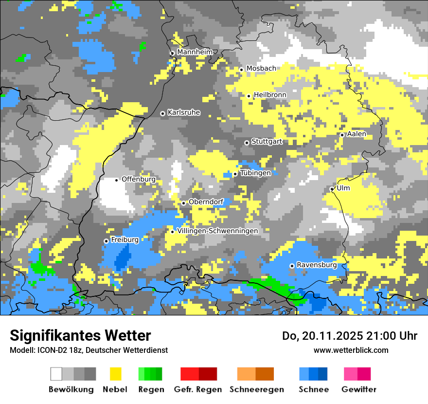 Modellkarten Signifikantes Wetter