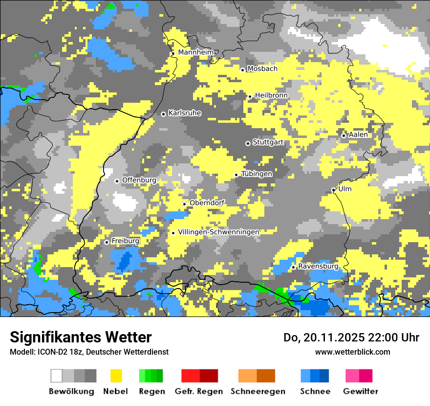 Modellkarten Signifikantes Wetter