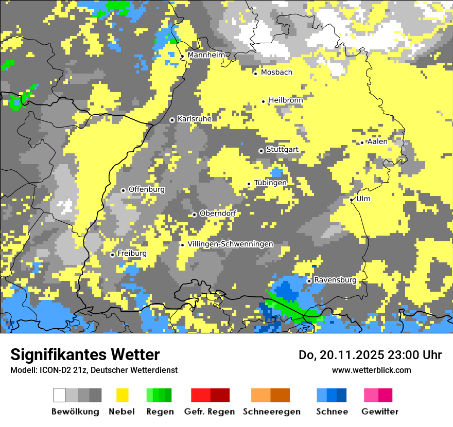 Modellkarten Signifikantes Wetter