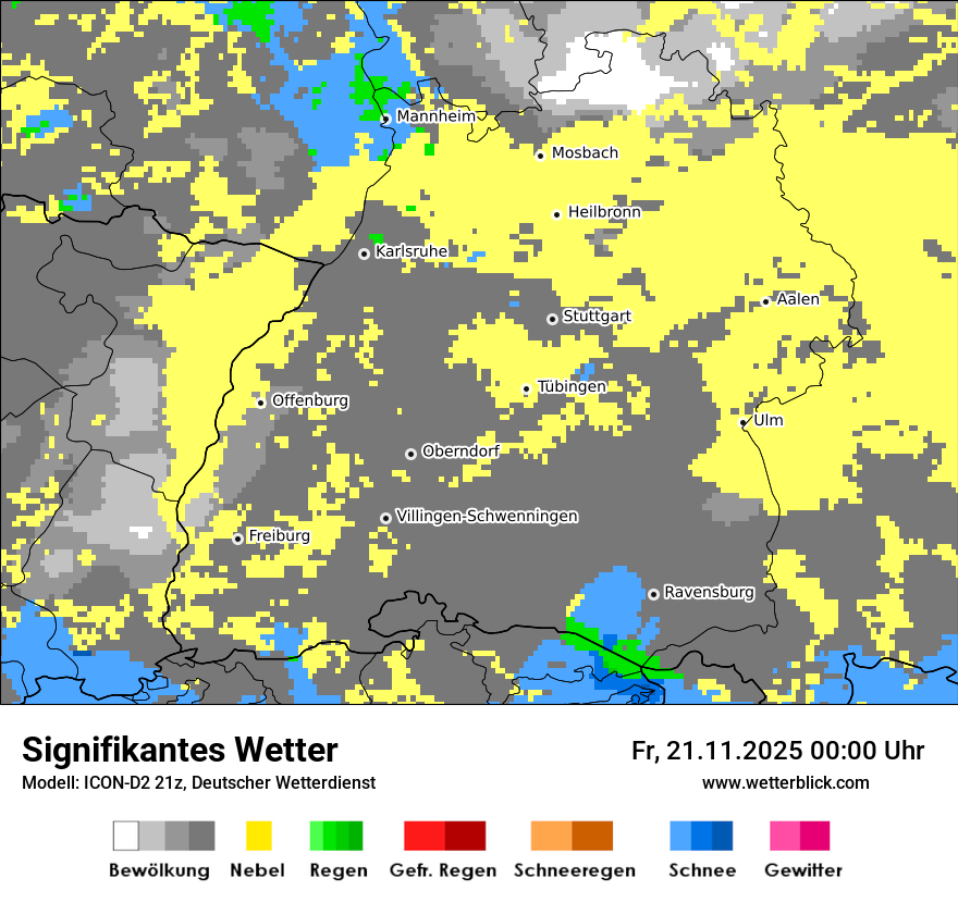 Modellkarten Signifikantes Wetter