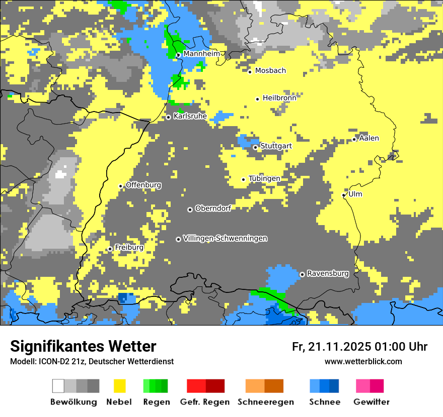 Modellkarten Signifikantes Wetter