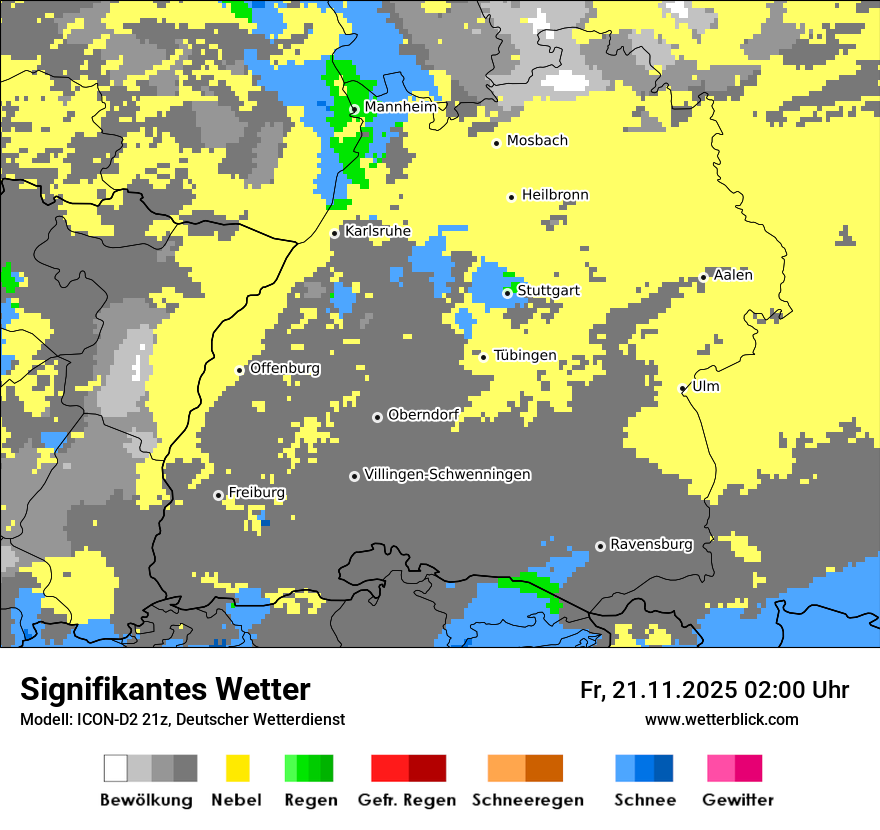 Modellkarten Signifikantes Wetter