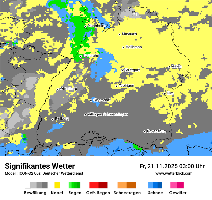 Modellkarten Signifikantes Wetter