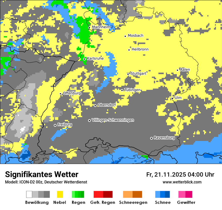 Modellkarten Signifikantes Wetter