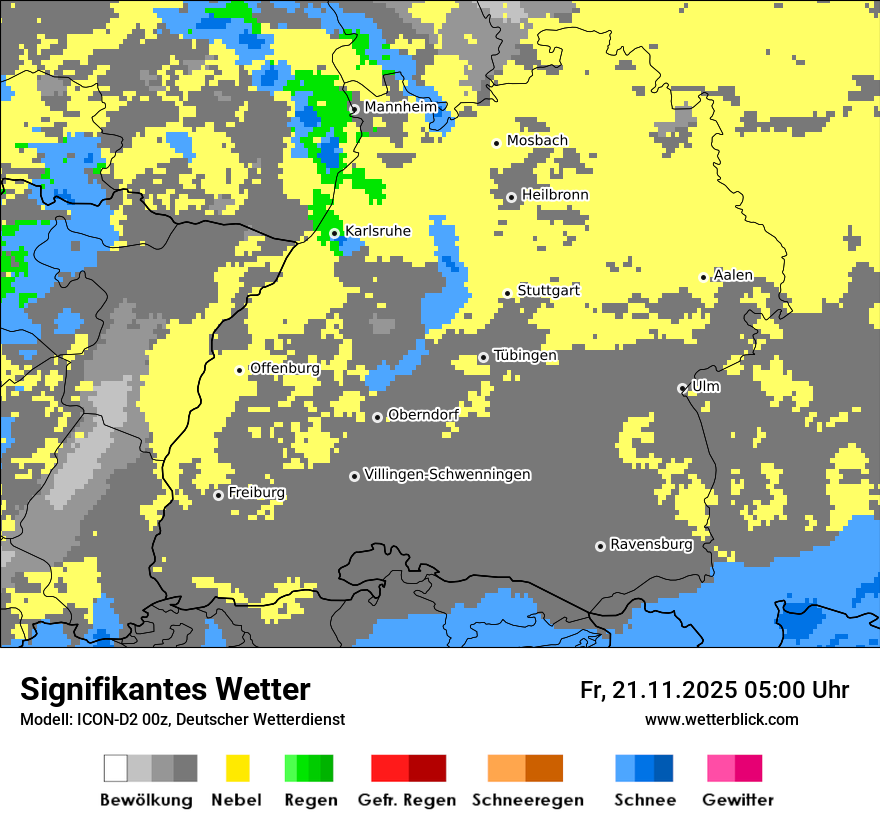 Modellkarten Signifikantes Wetter