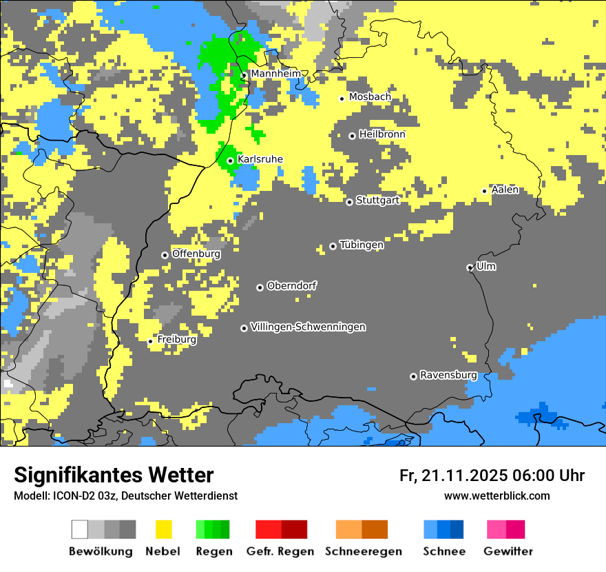 Modellkarten Signifikantes Wetter