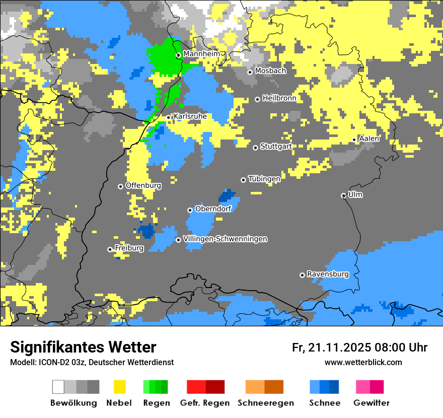 Modellkarten Signifikantes Wetter