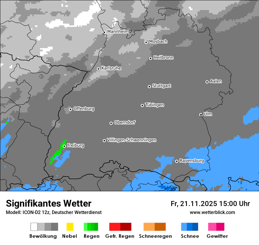Modellkarten Signifikantes Wetter