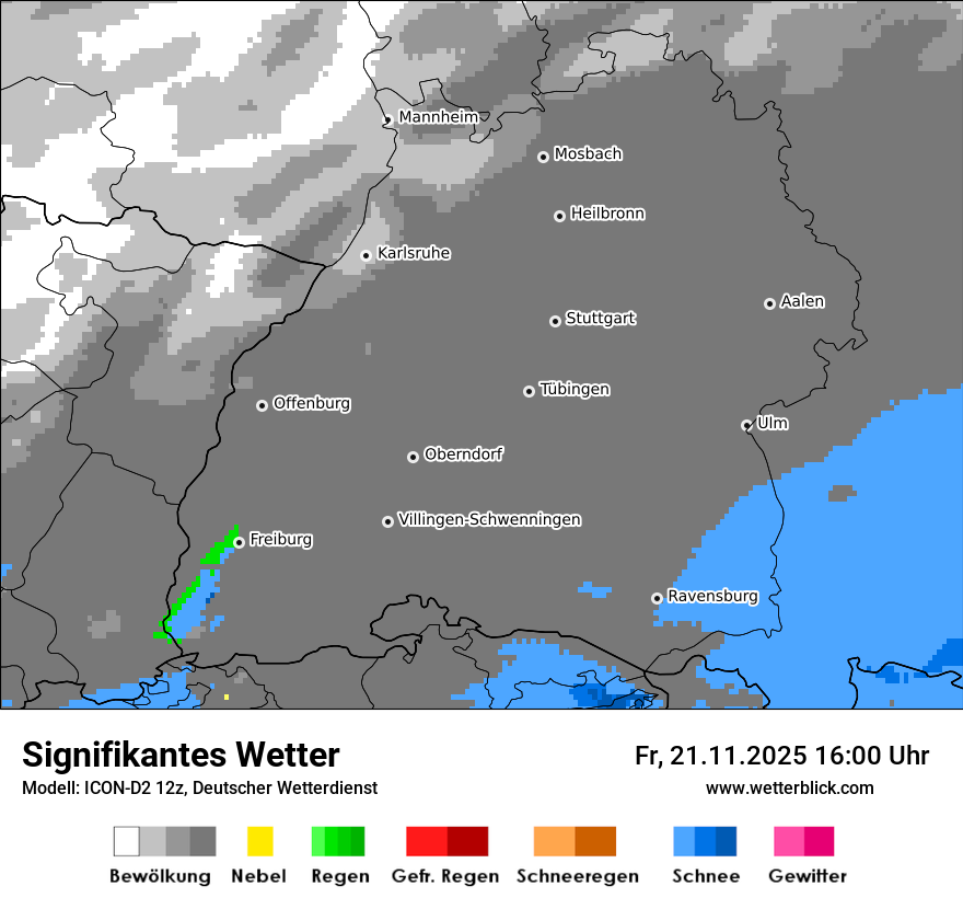 Modellkarten Signifikantes Wetter