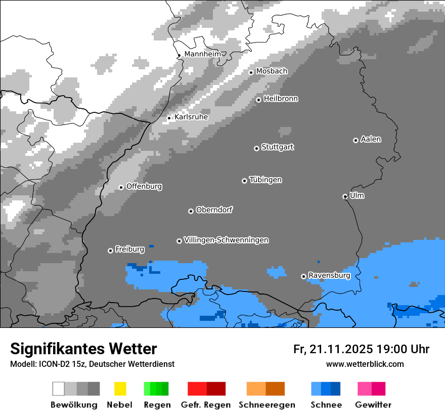 Modellkarten Signifikantes Wetter