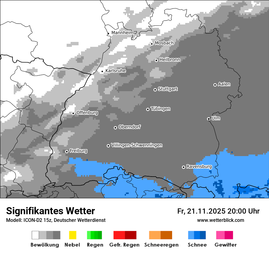 Modellkarten Signifikantes Wetter
