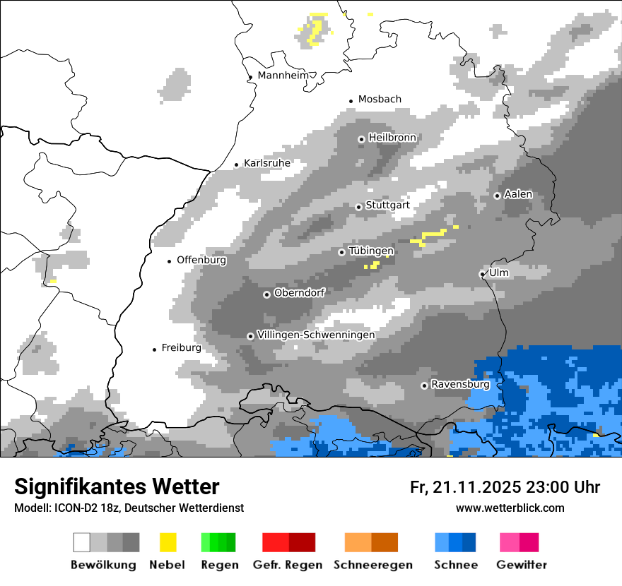 Modellkarten Signifikantes Wetter