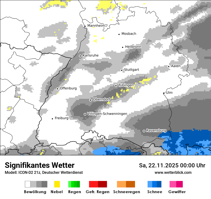 Modellkarten Signifikantes Wetter