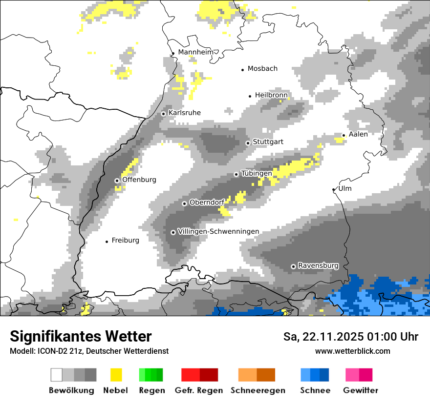 Modellkarten Signifikantes Wetter