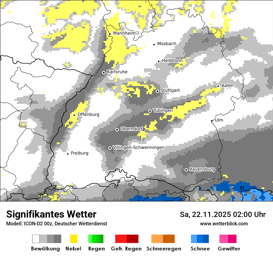 Modellkarten Signifikantes Wetter