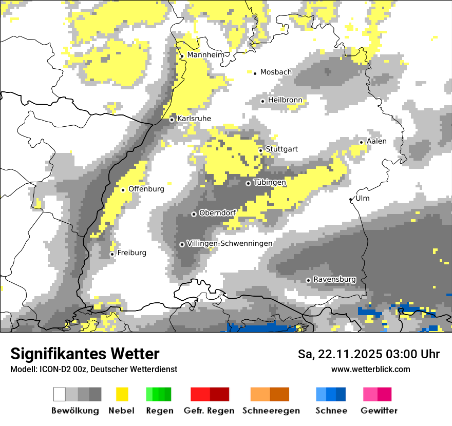Modellkarten Signifikantes Wetter