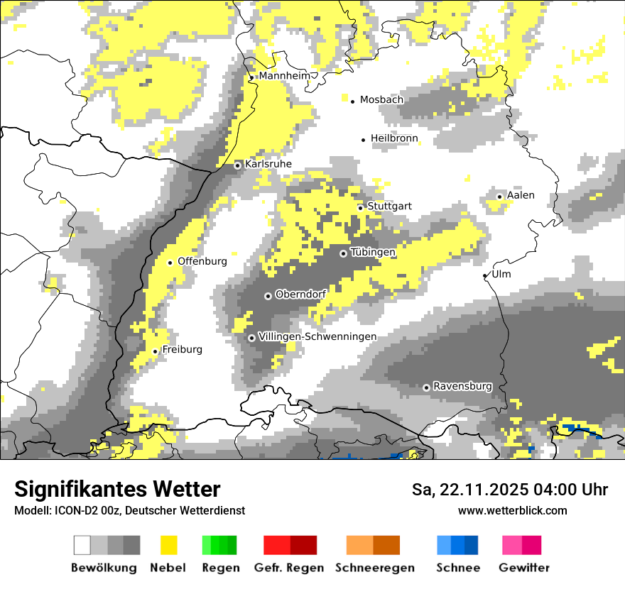 Modellkarten Signifikantes Wetter