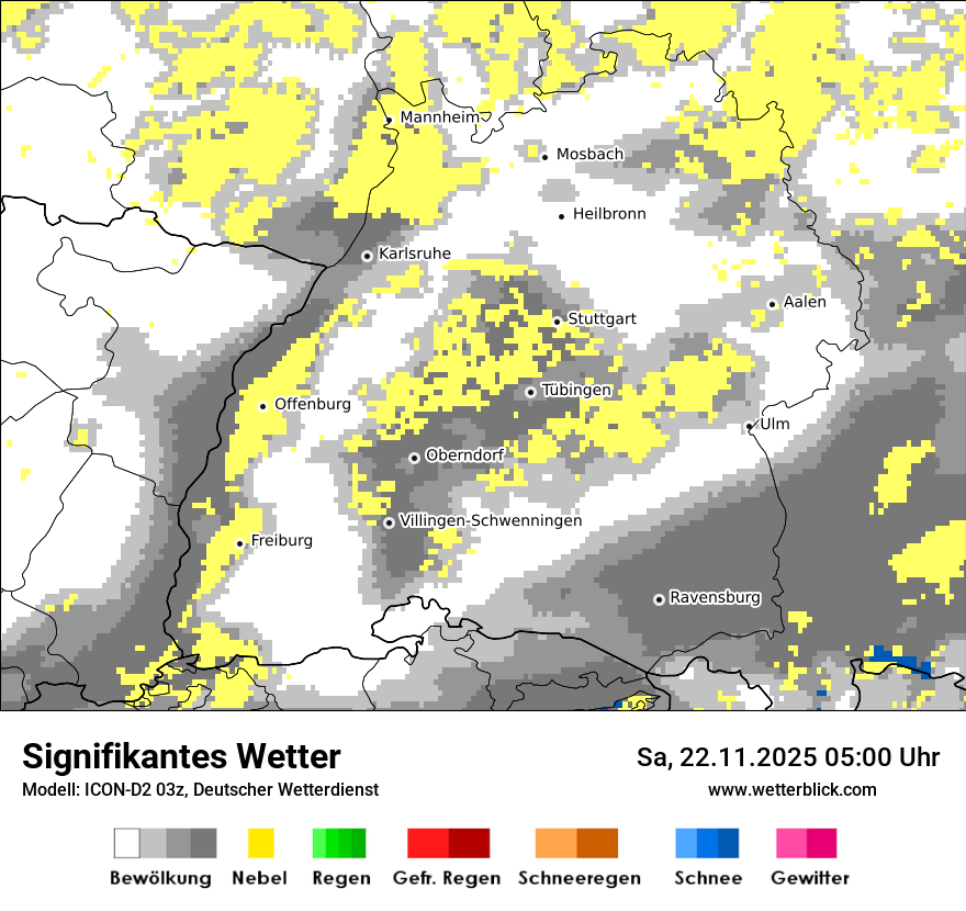 Modellkarten Signifikantes Wetter