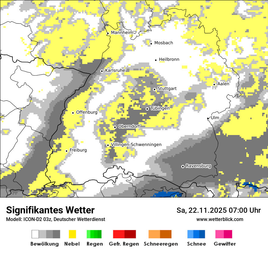 Modellkarten Signifikantes Wetter