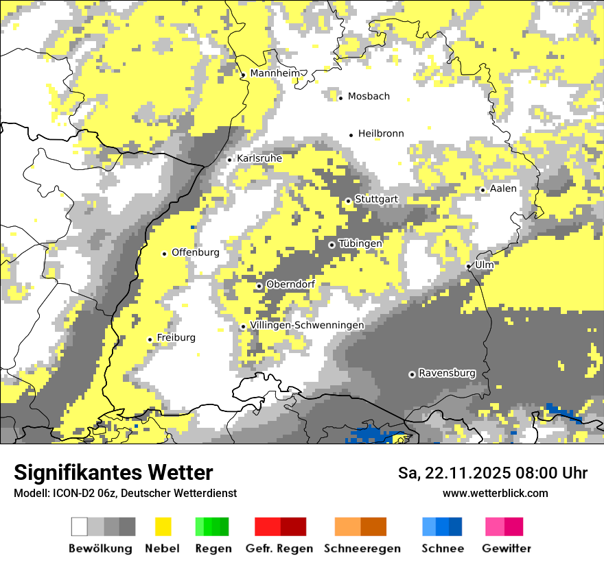 Modellkarten Signifikantes Wetter